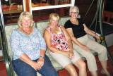 Sitting on the deck of our cottage in Ontario, Canada, from left to right are Barb Crawford, Tina Fleming and Meg Haber.