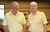 Sixth place finisher John DeChristopher with tournament director Ken McManus.