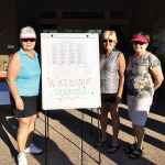 Judy Huber, Jeri Srenaski and Kay McMurray help out with the tournament.