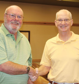 Left to right: Doug Kant, runner-up from last year’s tournament, and Ken McManus, Tournament Director