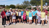 Left to right:  Roger and Sandy Horazuk, Tom and Barbara Gayer, Bill and Jeri Srenaski, Jim Stogsdill, Patti Baumann, Steve Haber, Bob and Judy Brozek, Lyn and Susan Worner, Andy and Kathleen Hockett and Jan and Russ Stocek. Missing: Nancy Stogsdill and Meg Haber