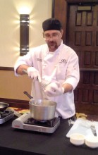 Chef Ben gave a cooking demonstration at the Ladies Social Club meeting.