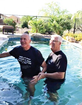 Rock Springs Church celebrates baptisms.