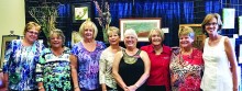 Left to right: Mary Ann Bechtel, Janet Bloam, Christine Holland, Paula Lambert, Nancy Friedman, Julie Kostroski, Beth Durfee and Dee Lee. Participants in the sale and silent auction not pictured were Debbie Olguin, Jim Baxter and Alan Friedman.