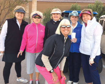 Members and guests: Marylou Walton, Patti Baumann, Jeri Srenaski, Sandy Horzauk, Joanne Heiman; in front Patty Bruchez