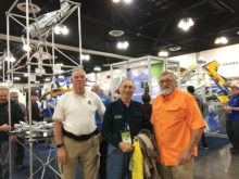 Alan Friedman, center, and another Casa Grande RC Flyers officer and member attending the AMA Expo in Ontario, California in January. The club had four board members and several general members attend.