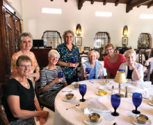 Club members, left to right, back row, standing: Sharon Brewster, Mary Brown and Julie Lesica; seated: Carolyn Wittman, Mary Burton, Joan Sidles and Karen Marfice.