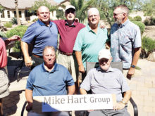 Members of the Mike Hart group including Mike Hart, front row, right