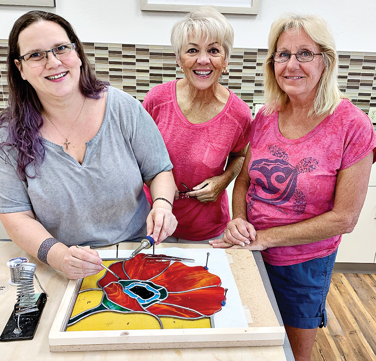 Left to right: Kelli Fitzgerald, Sue Waibel and Susie Young.