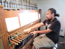 Joe Dias, Missouri State University carillonist, giving us a private concert.