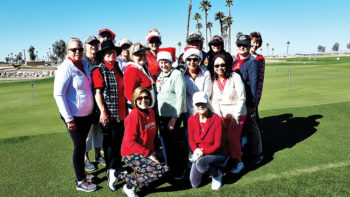Everyone got in the Christmas spirit and wore their Christmas-themed golfing outfits to the 2019 Christmas Scramble.