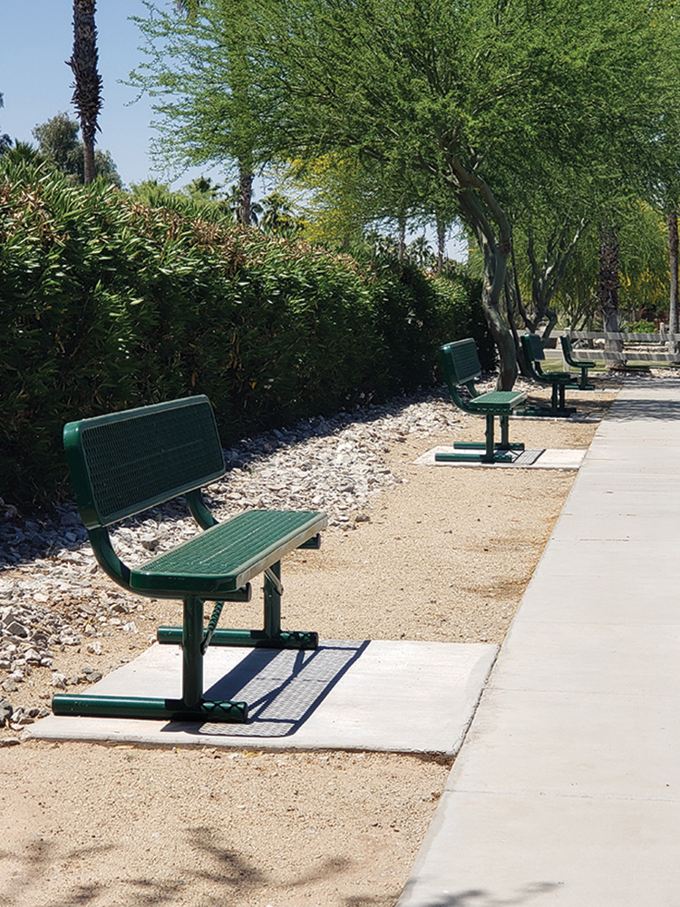 Pickleball Benches and Bleachers Robson Ranch Views