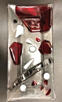 Clear and Red Tray by Mary Beth Smith