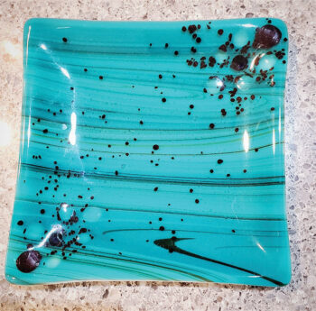 Blue and stripe sushi plate by Marita Hickman