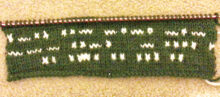 Knitting Morse Code