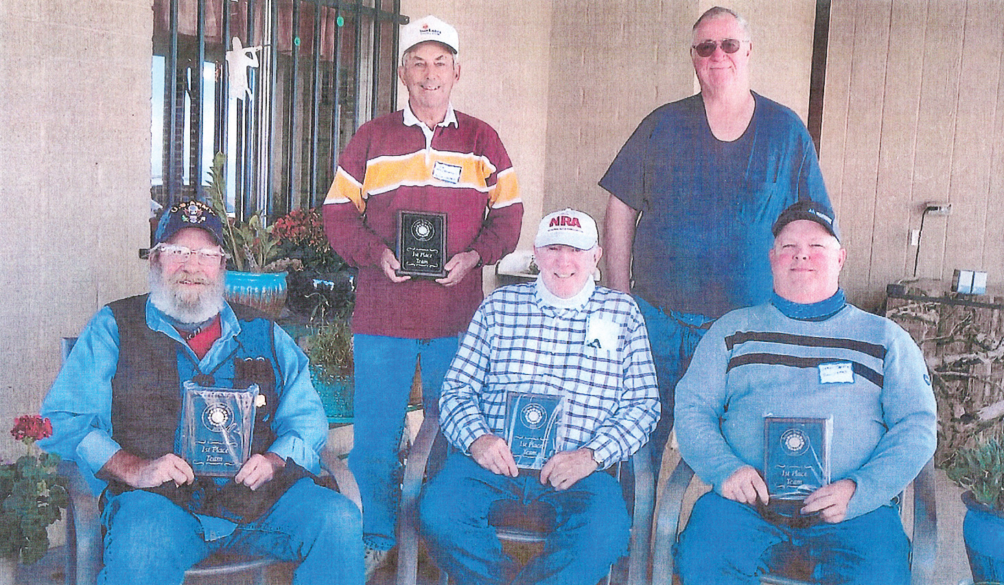Sun Lakes team (left to right): Mac Mackerman, 69; Ted Tenbroeck, 73; Frank Nance, 68; Charles Chapman, 71; and Sean Jeffries, 65