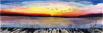 A lakeside sunset by Nancy Friedman