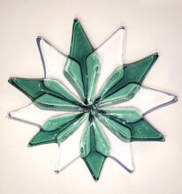 Green and clear snowflake by Faythe Daniel