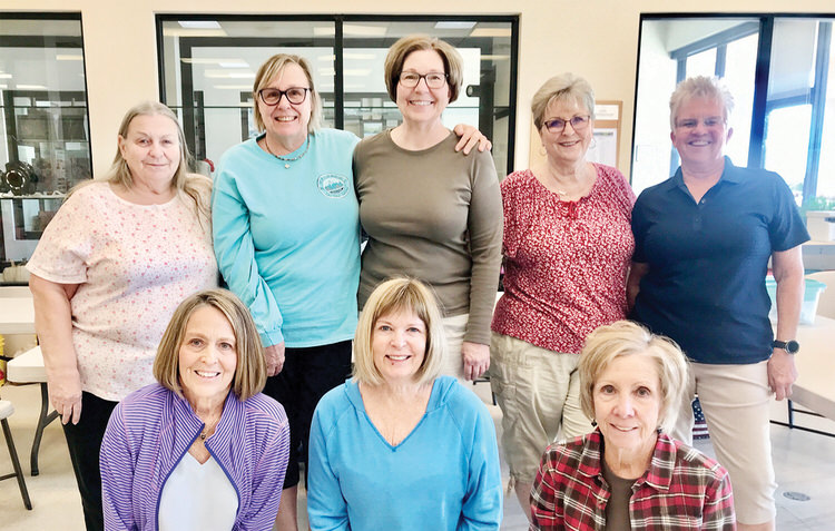Trained monitors, left to right, back row: Kathy Laboun, MaryAnn Bechtel, Douna Black, Diane Williams, and Diane Oster. Front row: Sandy Fried, Donna Duran, and Judy Marino.