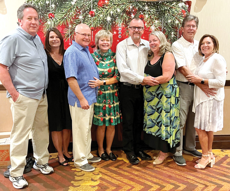 Above: Dance club members and students of Christa Quackenbush’s Robson Ranch dance class: Craig and Michelle Arensman, David and Jill Riker, Laura and Andy Marven, and Bev and Mike Bakken.