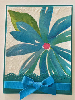 A napkin card made by Trudy