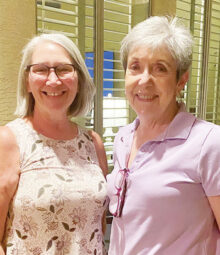 Author Susanne Perry and hostess Betsy Piatt