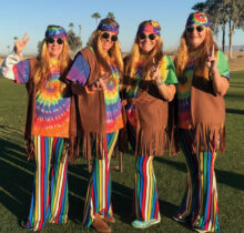 Hippie Chicks with Sticks Rhonda McGree, Regina Bellach, Deb Parker, and Mary Nielsen