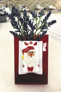 Santa pocket vase by Carla Naymik