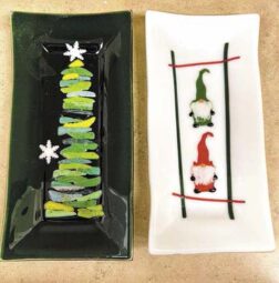 Christmas tree and Christmas elves trays by Jena Capel-Jones