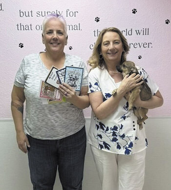 Presenting cards at Valley Humane Society in Casa Grande