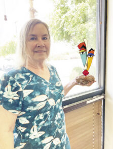 Pamela shows off her second project. She calls him “Pablo.”