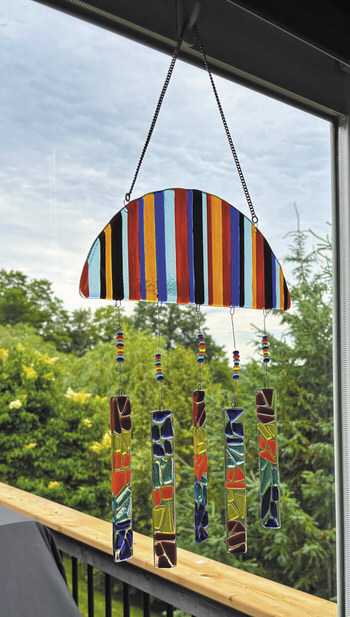 Rainbow wind chimes by LizzyShaughnessy